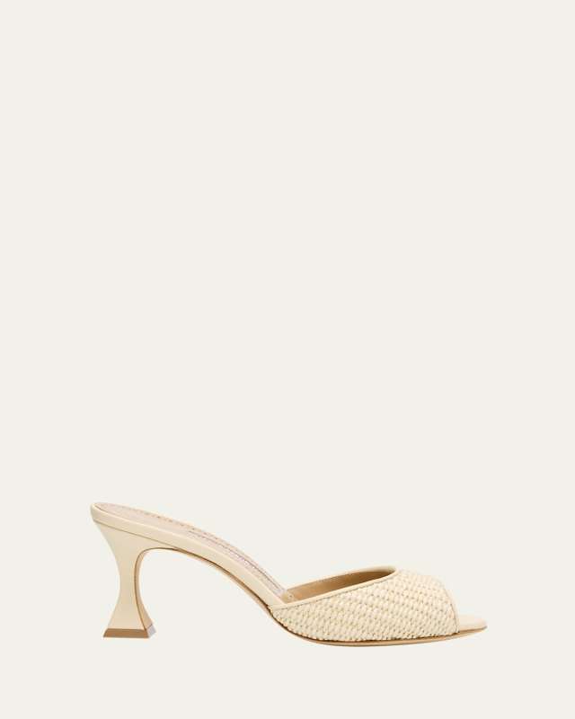 Raffia Jadara Slide Sandals
